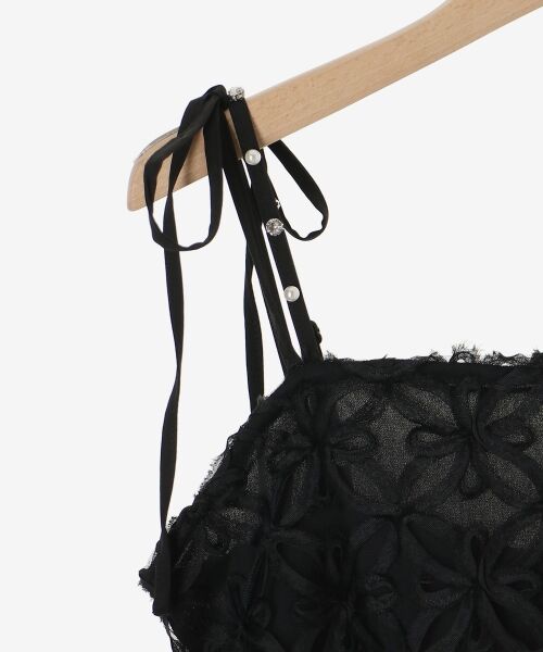 MAJESTIC LEGON / マジェスティックレゴン ミニ丈・ひざ丈ワンピース | フラワーチュールミニキャミワンピ | 詳細19