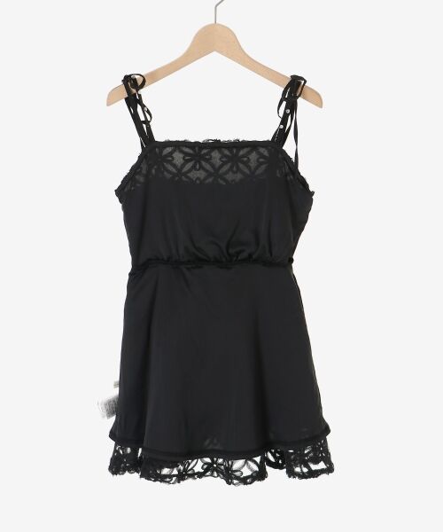 MAJESTIC LEGON / マジェスティックレゴン ミニ丈・ひざ丈ワンピース | フラワーチュールミニキャミワンピ | 詳細22