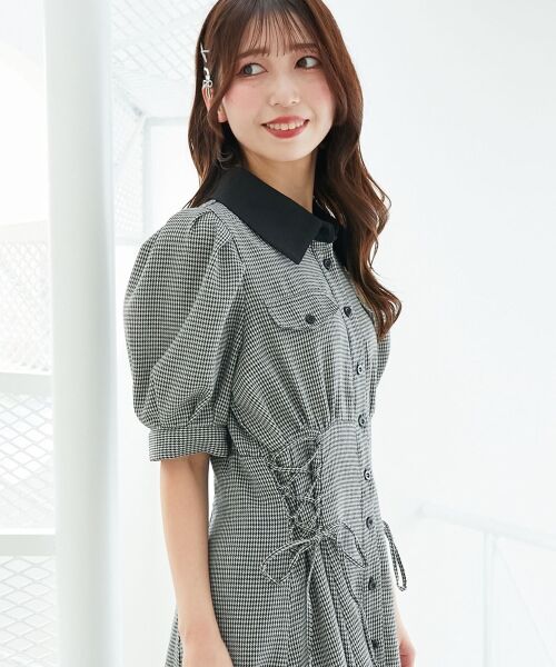 MAJESTIC LEGON / マジェスティックレゴン ロング・マキシ丈ワンピース | サイドレースアップシャツワンピース | 詳細12