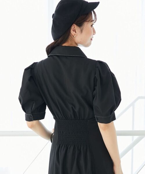 MAJESTIC LEGON / マジェスティックレゴン ロング・マキシ丈ワンピース | サイドレースアップシャツワンピース | 詳細20