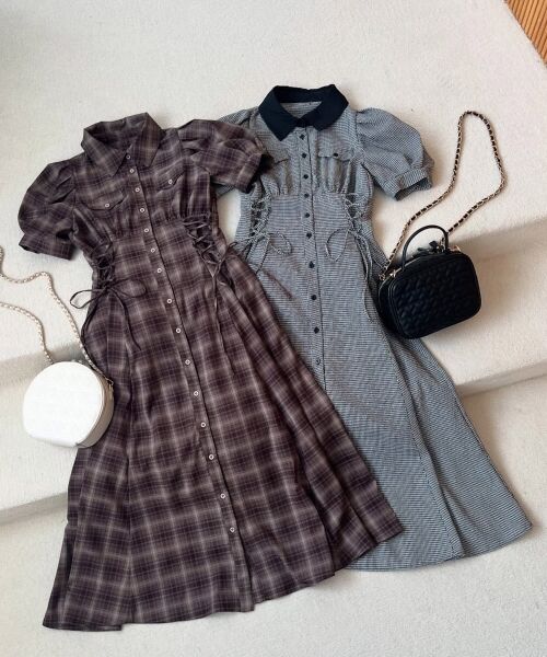 MAJESTIC LEGON / マジェスティックレゴン ロング・マキシ丈ワンピース | サイドレースアップシャツワンピース | 詳細22