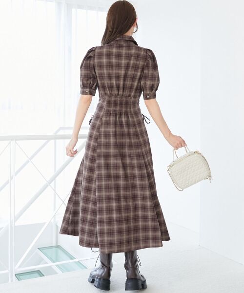 MAJESTIC LEGON / マジェスティックレゴン ロング・マキシ丈ワンピース | サイドレースアップシャツワンピース | 詳細3