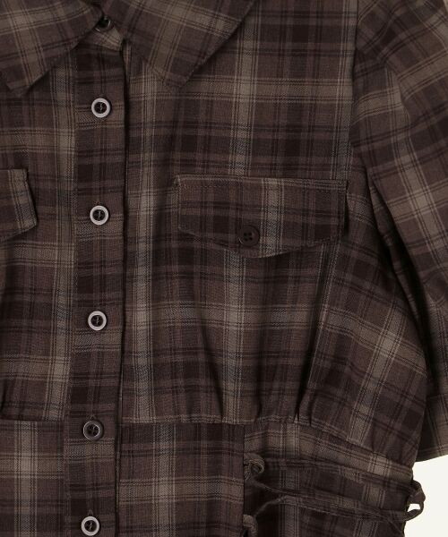 MAJESTIC LEGON / マジェスティックレゴン ロング・マキシ丈ワンピース | サイドレースアップシャツワンピース | 詳細30