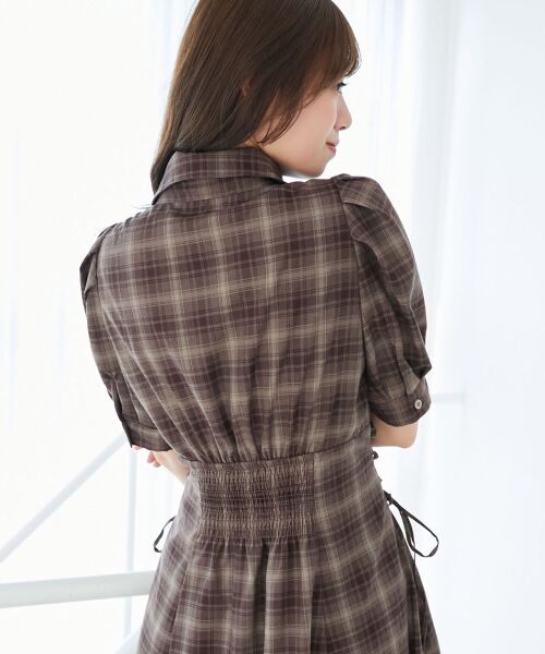 MAJESTIC LEGON / マジェスティックレゴン ロング・マキシ丈ワンピース | サイドレースアップシャツワンピース | 詳細6