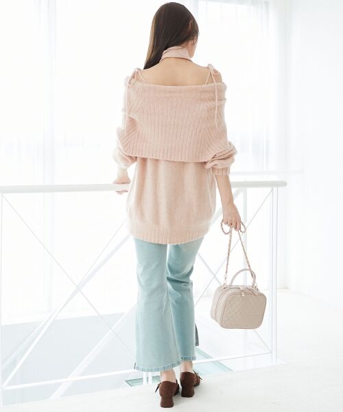 MAJESTIC LEGON / マジェスティックレゴン ミニ丈・ひざ丈ワンピース | チョーカー付きオフショルミニワンピ | 詳細10