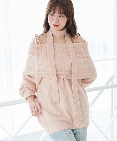 MAJESTIC LEGON / マジェスティックレゴン ミニ丈・ひざ丈ワンピース | チョーカー付きオフショルミニワンピ | 詳細11