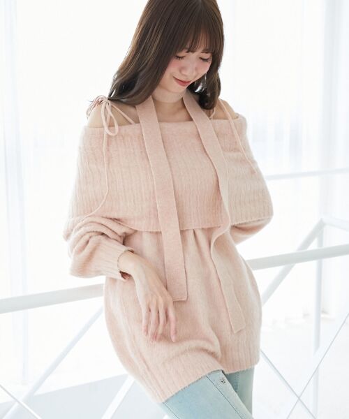 MAJESTIC LEGON / マジェスティックレゴン ミニ丈・ひざ丈ワンピース | チョーカー付きオフショルミニワンピ | 詳細12