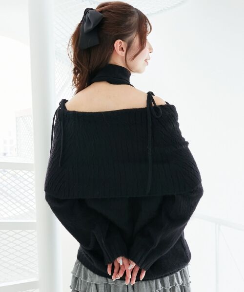 MAJESTIC LEGON / マジェスティックレゴン ミニ丈・ひざ丈ワンピース | チョーカー付きオフショルミニワンピ | 詳細21