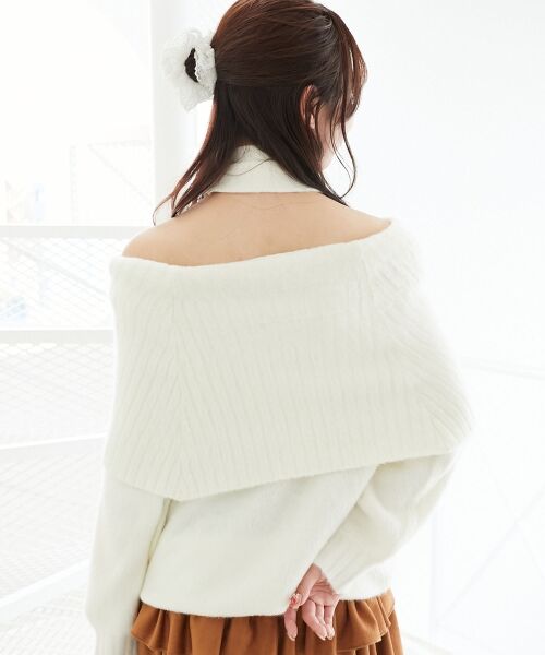 MAJESTIC LEGON / マジェスティックレゴン ミニ丈・ひざ丈ワンピース | チョーカー付きオフショルミニワンピ | 詳細6