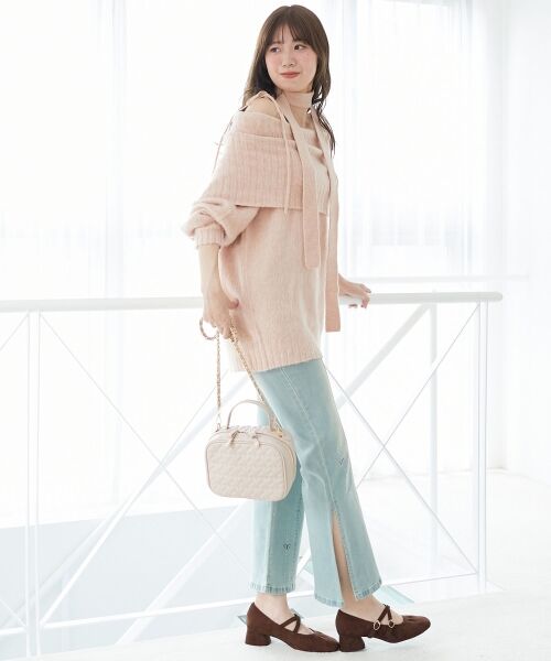 MAJESTIC LEGON / マジェスティックレゴン ミニ丈・ひざ丈ワンピース | チョーカー付きオフショルミニワンピ | 詳細9