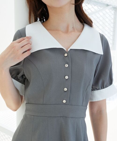 MAJESTIC LEGON / マジェスティックレゴン ミニ丈・ひざ丈ワンピース | 衿配色ミニワンピース | 詳細20