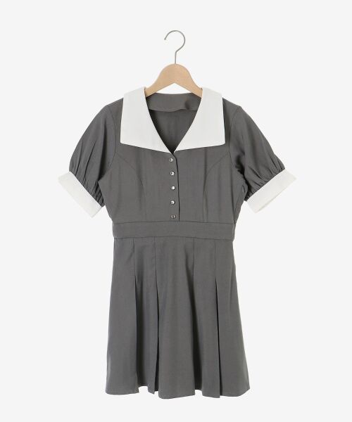 MAJESTIC LEGON / マジェスティックレゴン ミニ丈・ひざ丈ワンピース | 衿配色ミニワンピース | 詳細27