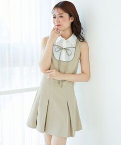 MAJESTIC LEGON / マジェスティックレゴン ミニ丈・ひざ丈ワンピース | ドッキングノースリーブミニワンピース