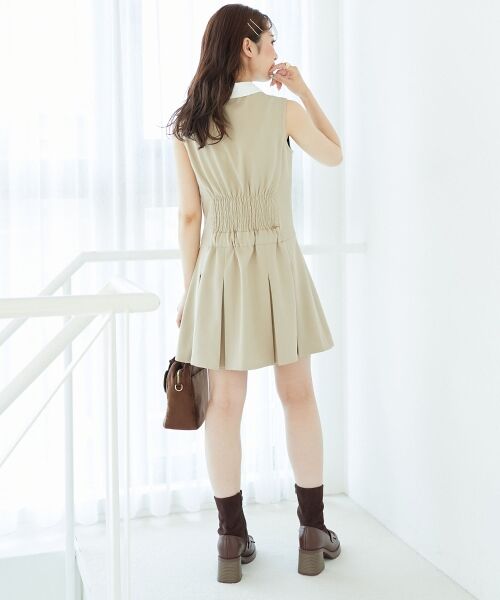MAJESTIC LEGON / マジェスティックレゴン ミニ丈・ひざ丈ワンピース | ドッキングノースリーブミニワンピース | 詳細11