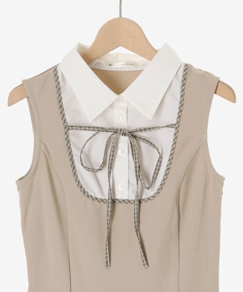 MAJESTIC LEGON / マジェスティックレゴン ミニ丈・ひざ丈ワンピース | ドッキングノースリーブミニワンピース | 詳細23