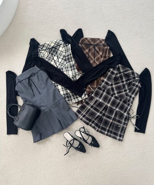 MAJESTIC LEGON / マジェスティックレゴン ミニ丈・ひざ丈ワンピース | ドッキングプリーツミニワンピ | 詳細1