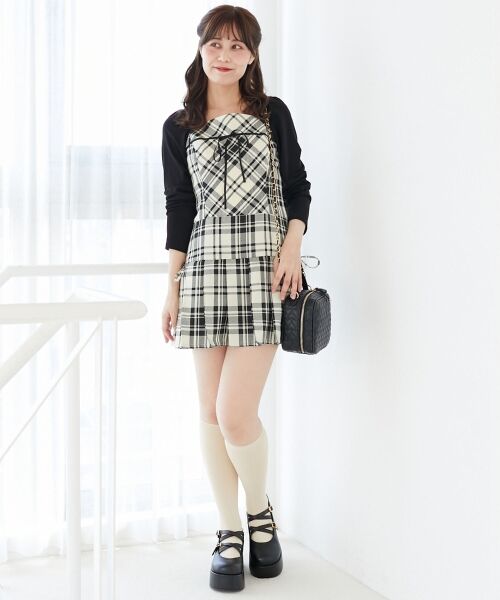 MAJESTIC LEGON / マジェスティックレゴン ミニ丈・ひざ丈ワンピース | ドッキングプリーツミニワンピ | 詳細2