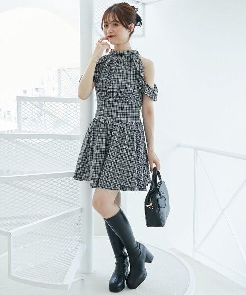 MAJESTIC LEGON / マジェスティックレゴン ミニ丈・ひざ丈ワンピース | アメスリミニワンピース | 詳細10