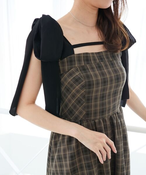 MAJESTIC LEGON / マジェスティックレゴン ロング・マキシ丈ワンピース | ◎配色肩リボンワンピース | 詳細18