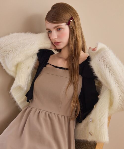 MAJESTIC LEGON / マジェスティックレゴン ロング・マキシ丈ワンピース | ◎配色肩リボンワンピース | 詳細21