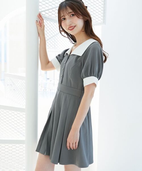 MAJESTIC LEGON / マジェスティックレゴン ミニ丈・ひざ丈ワンピース | 衿配色ミニワンピース | 詳細13
