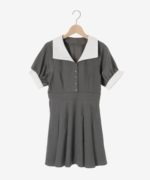 MAJESTIC LEGON / マジェスティックレゴン ミニ丈・ひざ丈ワンピース | 衿配色ミニワンピース | 詳細22