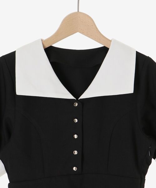 MAJESTIC LEGON / マジェスティックレゴン ミニ丈・ひざ丈ワンピース | 衿配色ミニワンピース | 詳細25