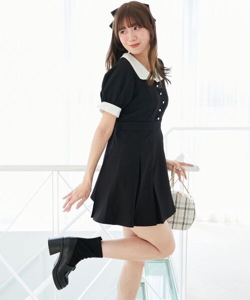 MAJESTIC LEGON / マジェスティックレゴン ミニ丈・ひざ丈ワンピース | 衿配色ミニワンピース | 詳細5