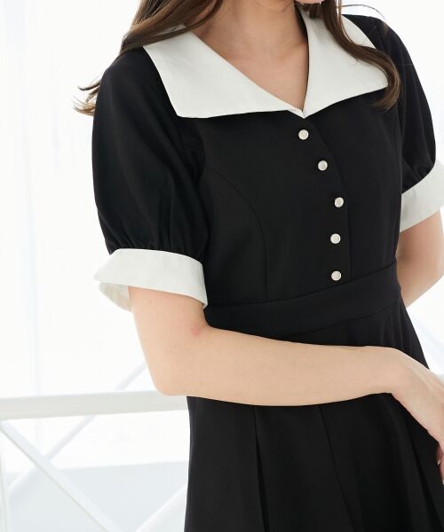 MAJESTIC LEGON / マジェスティックレゴン ミニ丈・ひざ丈ワンピース | 衿配色ミニワンピース | 詳細7