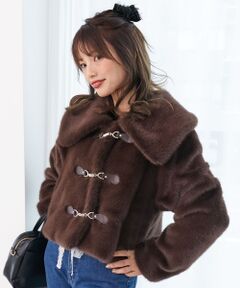 MAJESTIC LEGON / マジェスティックレゴン その他アウター | ビット付きフワフワショートコート