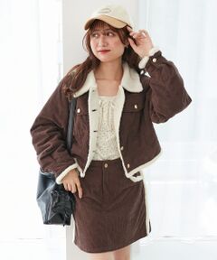 MAJESTIC LEGON / マジェスティックレゴン その他アウター | ボアトリムクロップドジャケット