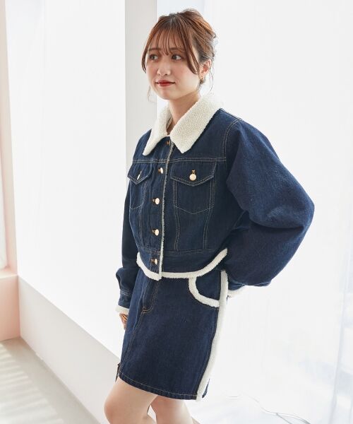 MAJESTIC LEGON / マジェスティックレゴン その他アウター | ボアトリムクロップドジャケット | 詳細13