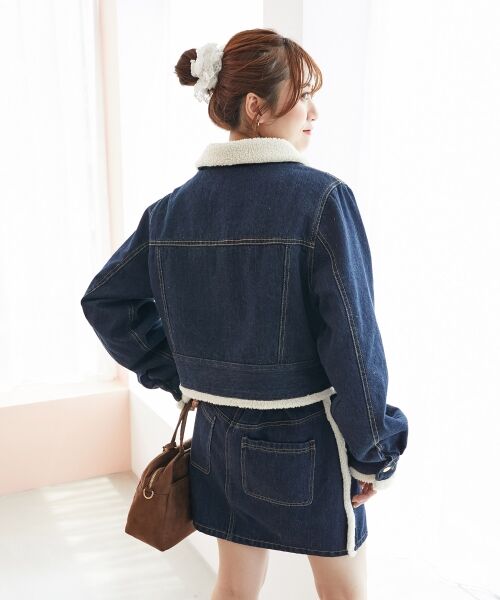 MAJESTIC LEGON / マジェスティックレゴン その他アウター | ボアトリムクロップドジャケット | 詳細14