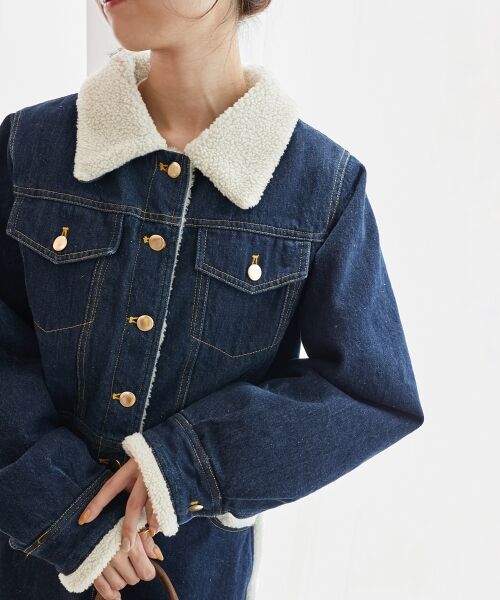 MAJESTIC LEGON / マジェスティックレゴン その他アウター | ボアトリムクロップドジャケット | 詳細15