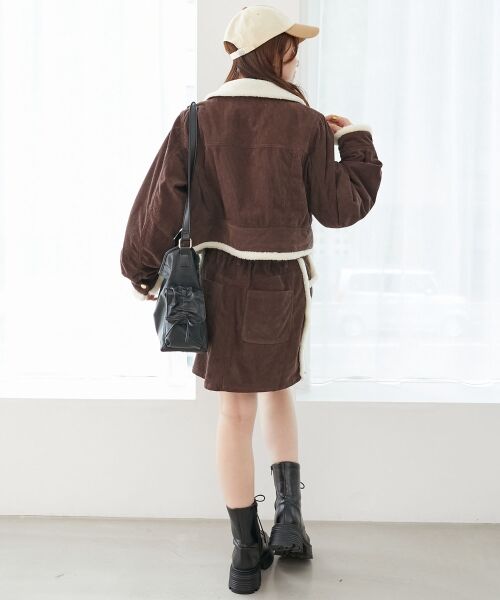 MAJESTIC LEGON / マジェスティックレゴン その他アウター | ボアトリムクロップドジャケット | 詳細4