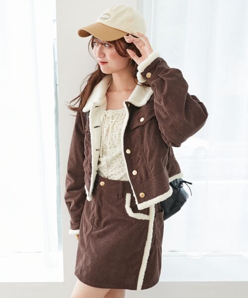 MAJESTIC LEGON / マジェスティックレゴン その他アウター | ボアトリムクロップドジャケット | 詳細6