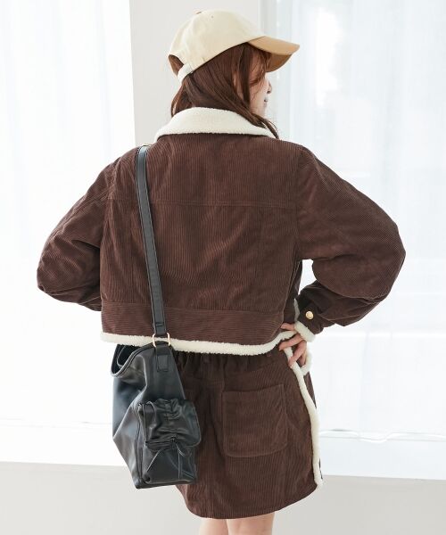 MAJESTIC LEGON / マジェスティックレゴン その他アウター | ボアトリムクロップドジャケット | 詳細7