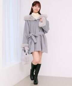 MAJESTIC LEGON / マジェスティックレゴン その他アウター | フード付マルチwayフェイクファーコート