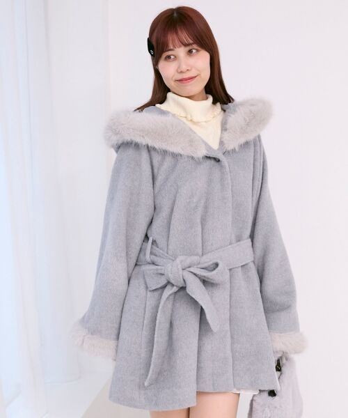 MAJESTIC LEGON / マジェスティックレゴン その他アウター | フード付マルチwayフェイクファーコート | 詳細11