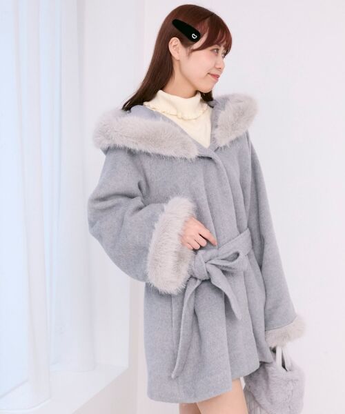 MAJESTIC LEGON / マジェスティックレゴン その他アウター | フード付マルチwayフェイクファーコート | 詳細12