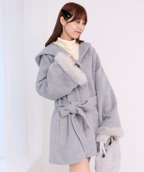 MAJESTIC LEGON / マジェスティックレゴン その他アウター | フード付マルチwayフェイクファーコート | 詳細15