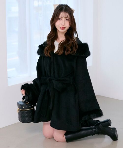 MAJESTIC LEGON / マジェスティックレゴン その他アウター | フード付マルチwayフェイクファーコート | 詳細23