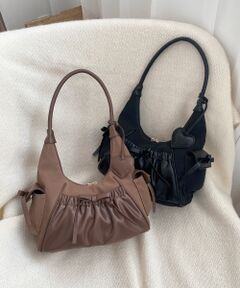 MAJESTIC LEGON / マジェスティックレゴン ハンドバッグ | ギャザーポケットリボンバッグ