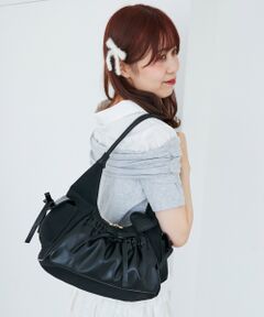 MAJESTIC LEGON / マジェスティックレゴン ハンドバッグ | ギャザーポケットリボンバッグ