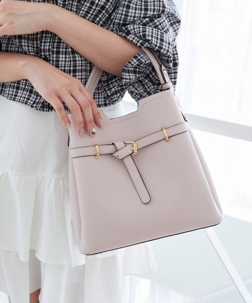 MAJESTIC LEGON/マジェスティックレゴン ノットベルトショルダーバッグ ピンク FREE MAJESTIC LEGON/マジェスティックレゴン ノットベルトショルダーバッグ ピンク FREE