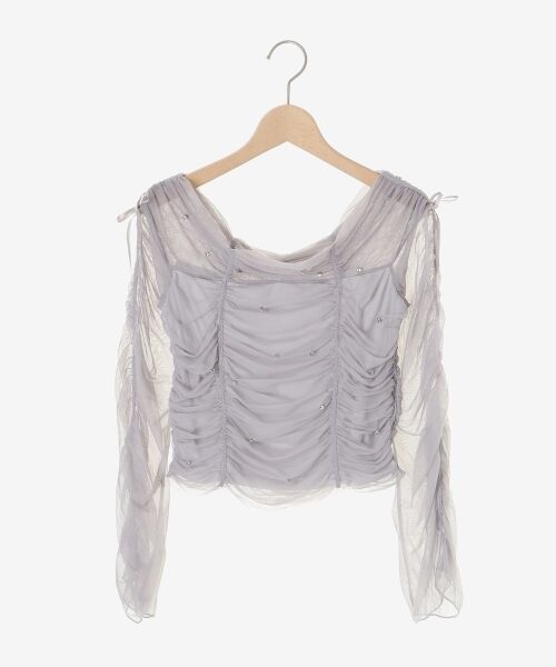 MAJESTIC LEGON / マジェスティックレゴン カットソー | キラキラビジューチュールトップス | 詳細23