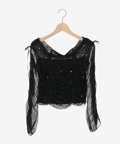 MAJESTIC LEGON / マジェスティックレゴン カットソー | キラキラビジューチュールトップス | 詳細24
