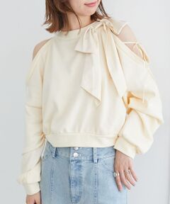 MAJESTIC LEGON / マジェスティックレゴン スウェット | オープンショルダーリボンスウェット