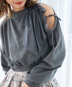 MAJESTIC LEGON / マジェスティックレゴン スウェット | オープンショルダーリボンスウェット