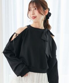 MAJESTIC LEGON / マジェスティックレゴン スウェット | オープンショルダーリボンスウェット